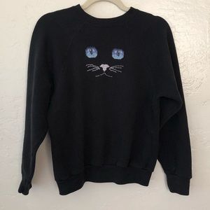 cat cross stitch sweater
